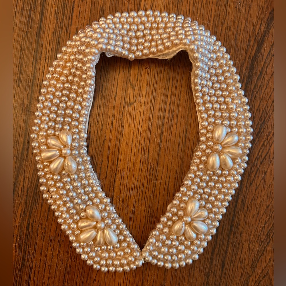 Antique Pearl Beaded Collar